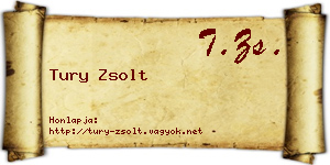 Tury Zsolt névjegykártya